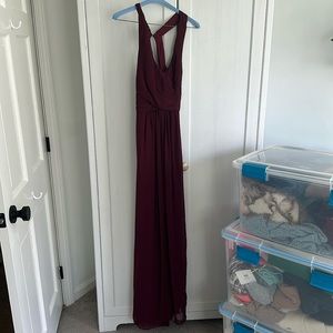 Maroon bridesmaids dress